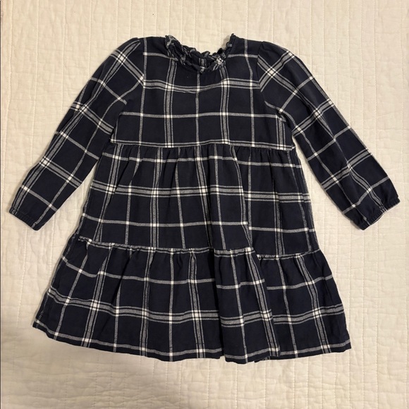 Kendi Neela Flannel Ruffle Neckline Long Sleeve Dress - Picture 2 of 4